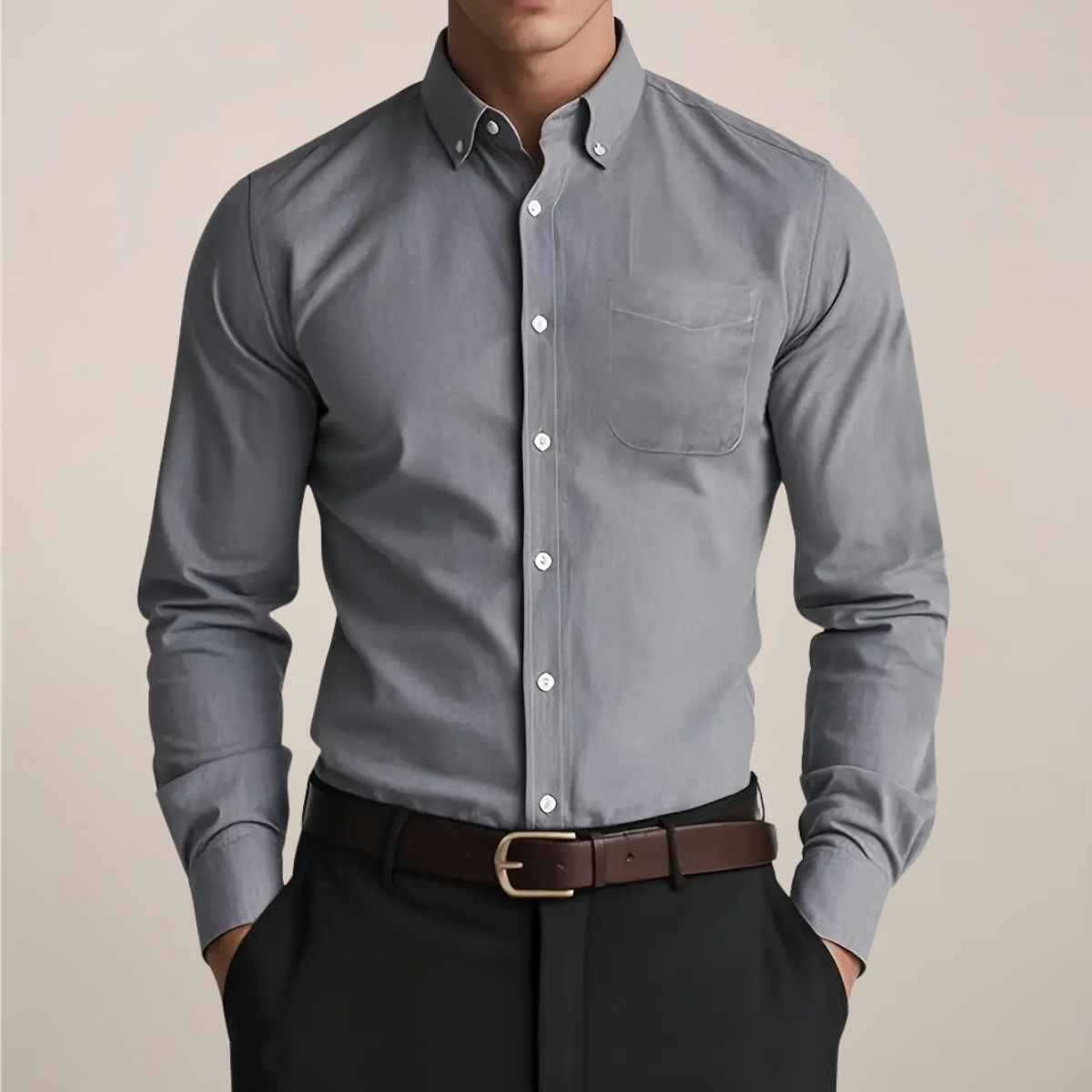 Men’s Long Sleeve Shirt - Classic Button-Up for Any Occasion