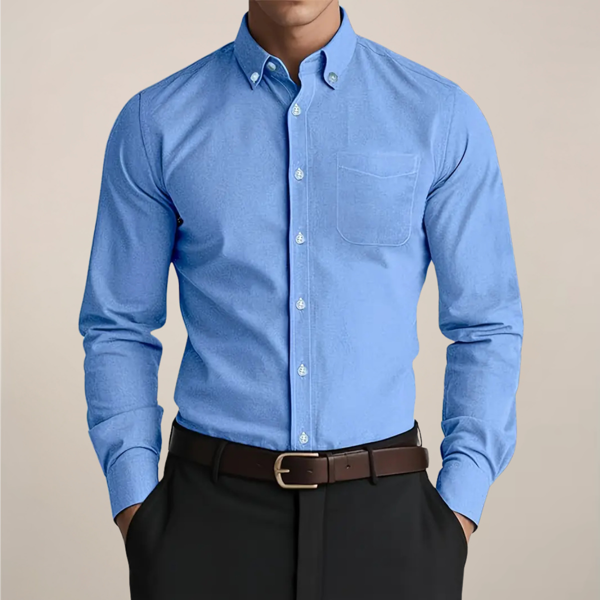 Men’s Long Sleeve Shirt - Classic Button-Up for Any Occasion