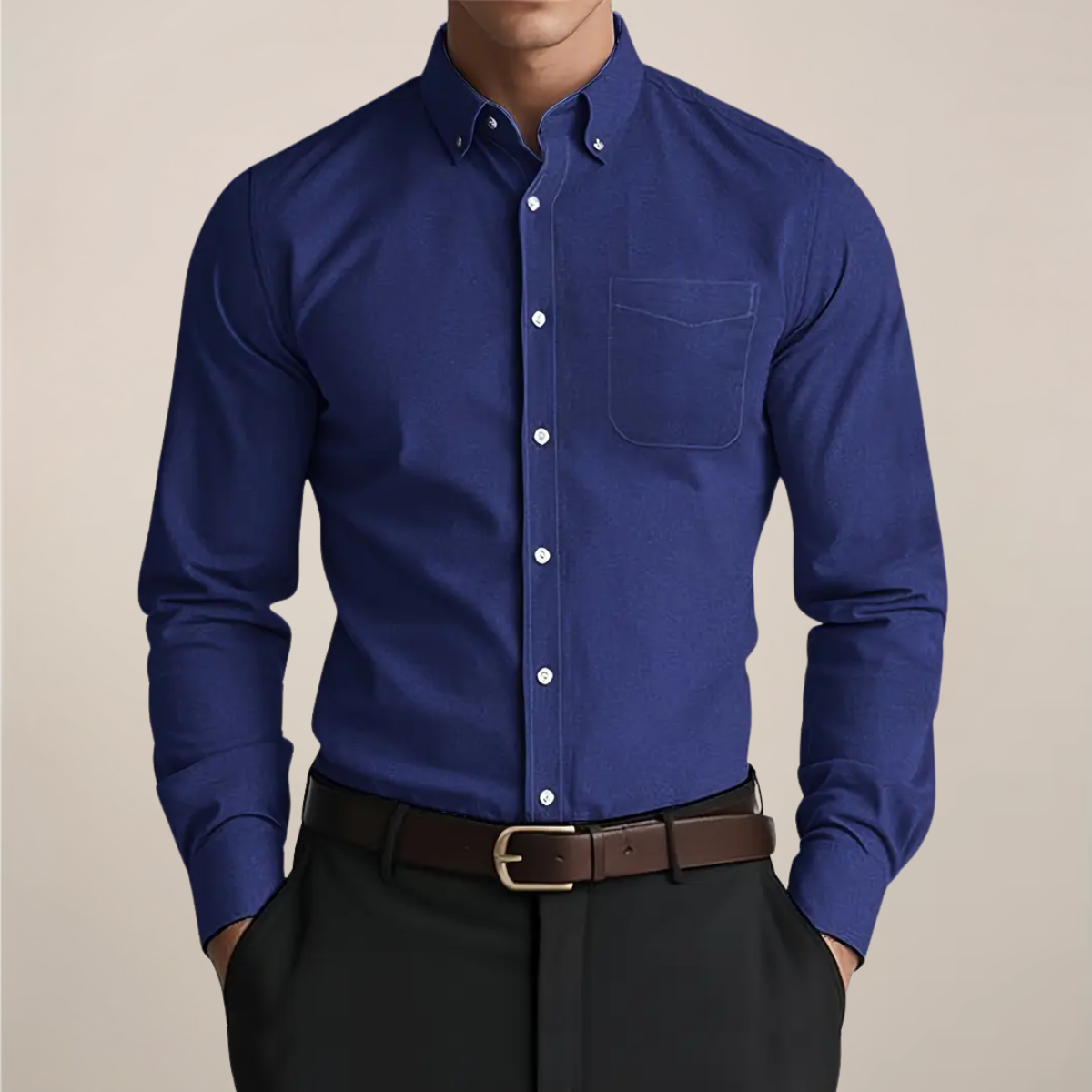 Men’s Long Sleeve Shirt - Classic Button-Up for Any Occasion