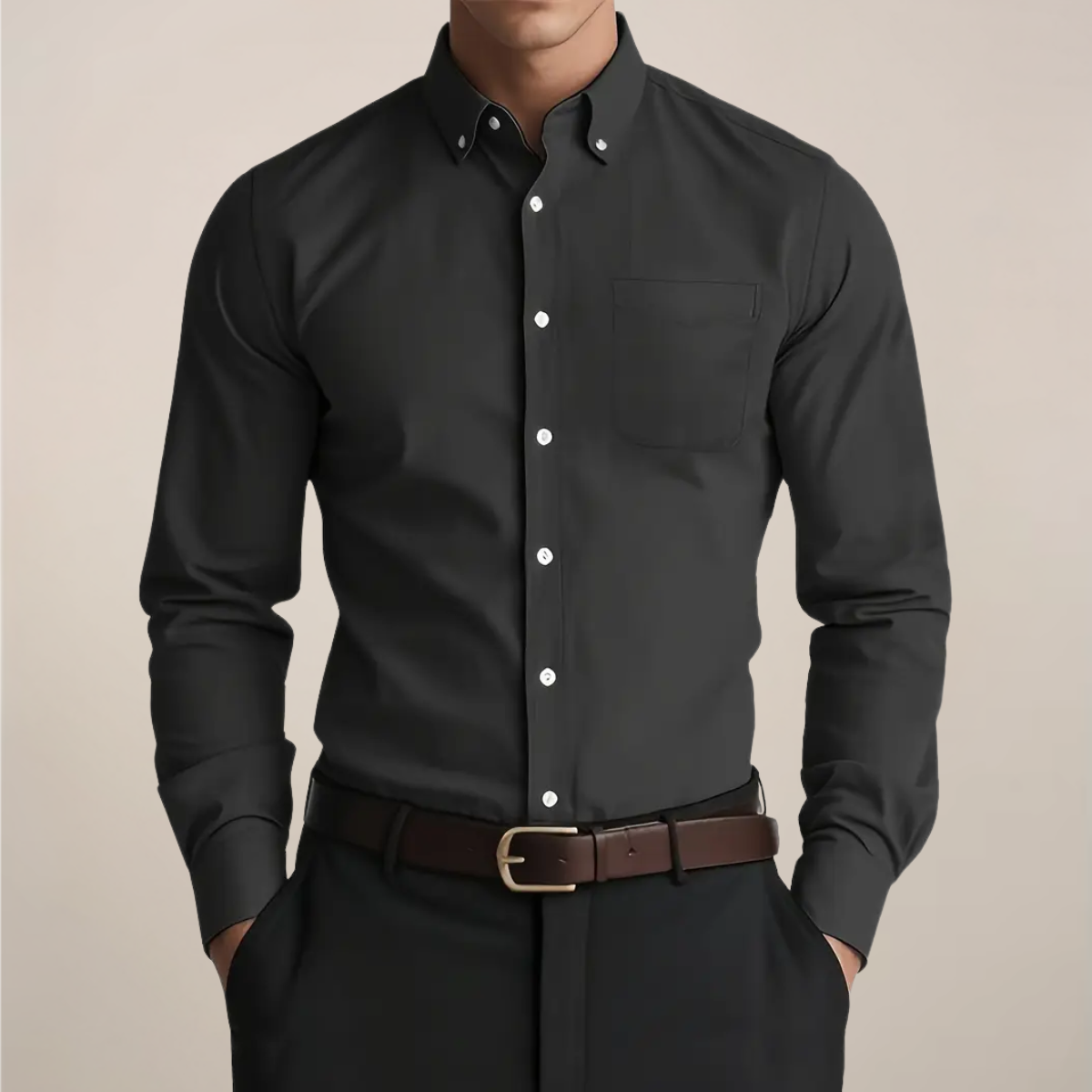Men’s Long Sleeve Shirt - Classic Button-Up for Any Occasion