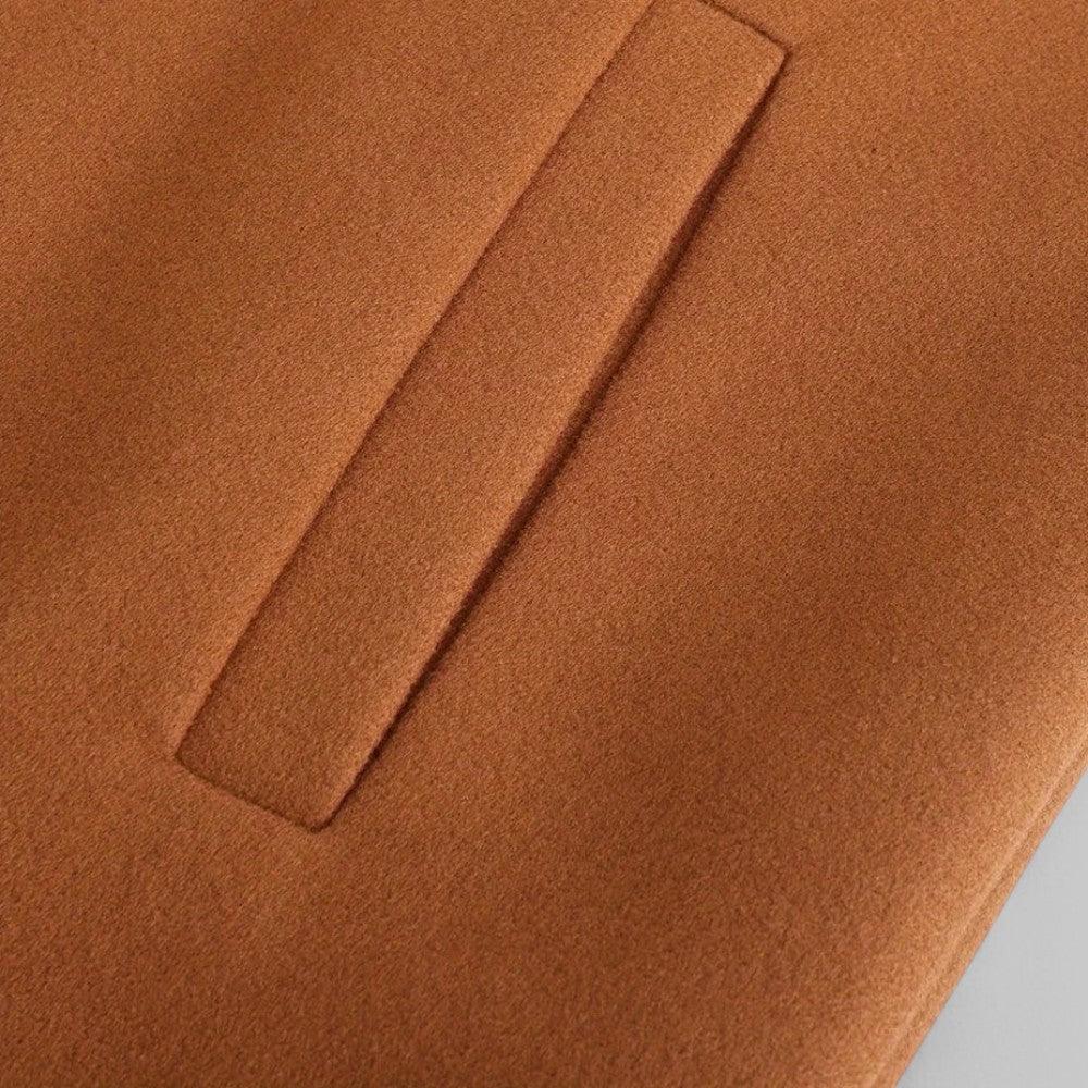 Men's Minimalist Button Winter Coat for Smart Casual Wear