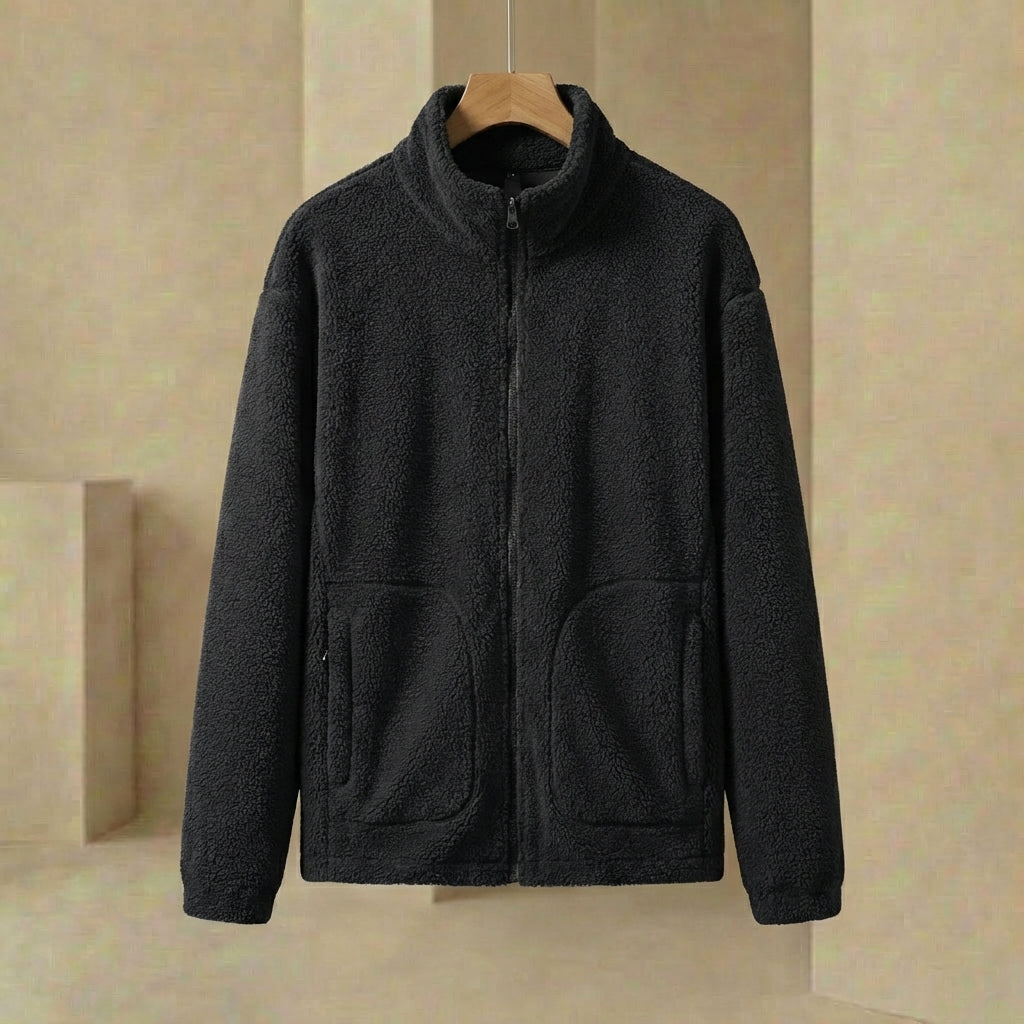 Men's Mock Neck Jacket Full Zip Lightweight Warm Layering