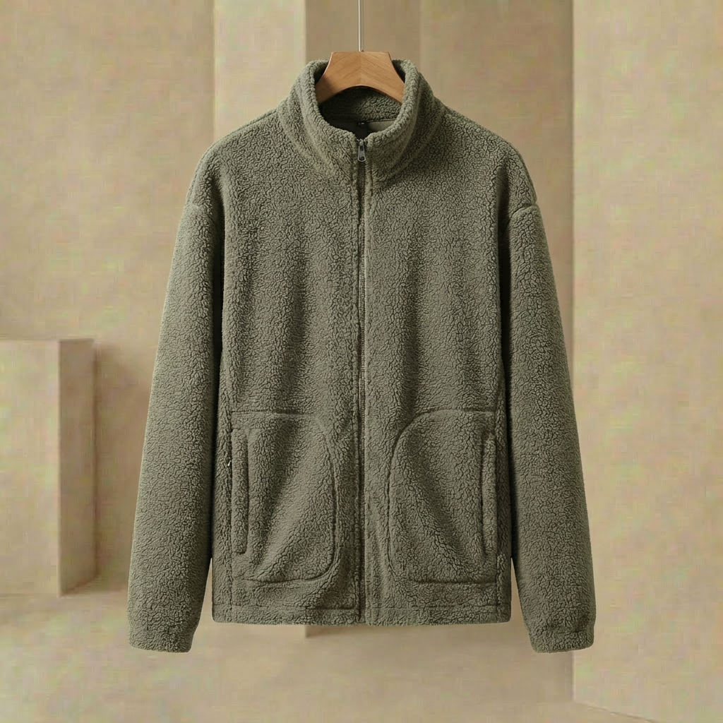 Men's Mock Neck Jacket Full Zip Lightweight Warm Layering