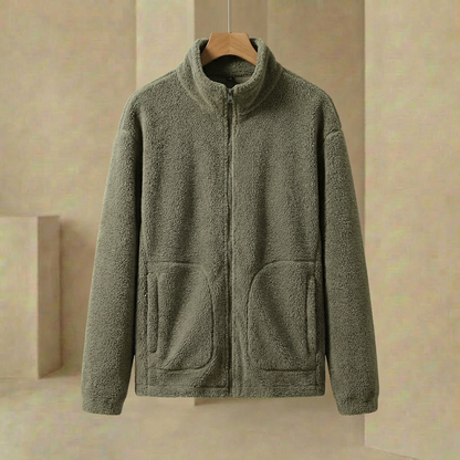 Men's Mock Neck Jacket Full Zip Lightweight Warm Layering