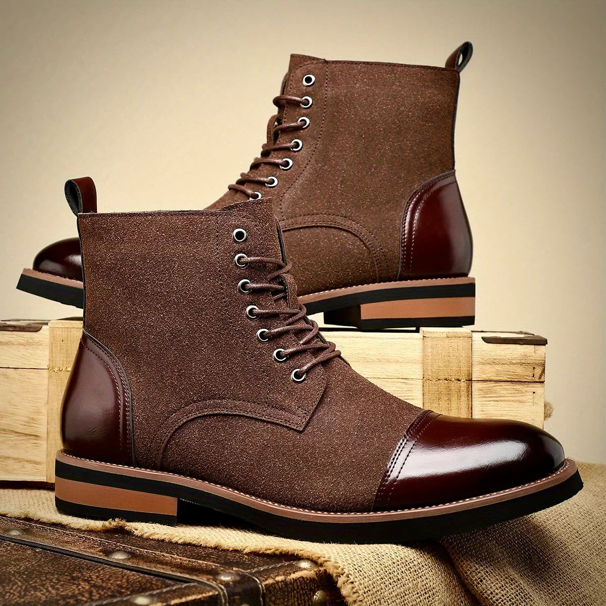 Men’s Modern Oxford Boots – Stylish Footwear for Any Occasion