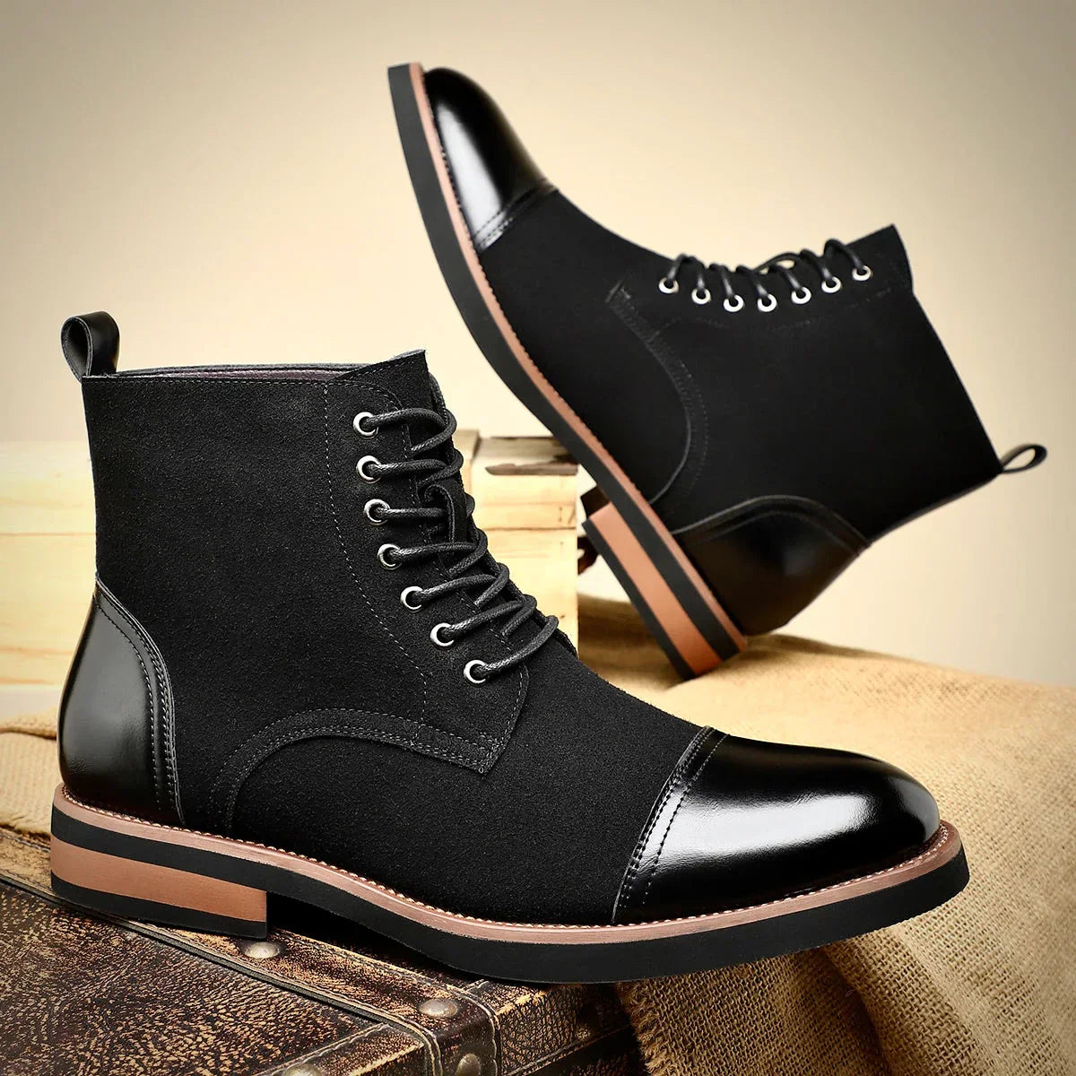 Men’s Modern Oxford Boots – Stylish Footwear for Any Occasion