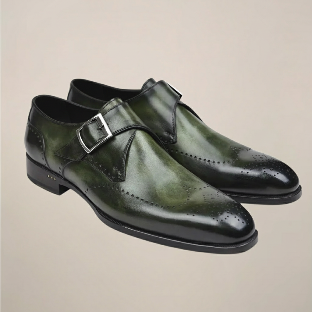 Men’s Monk Strap Dress Shoes – Chic Buckle Style for Formal Events