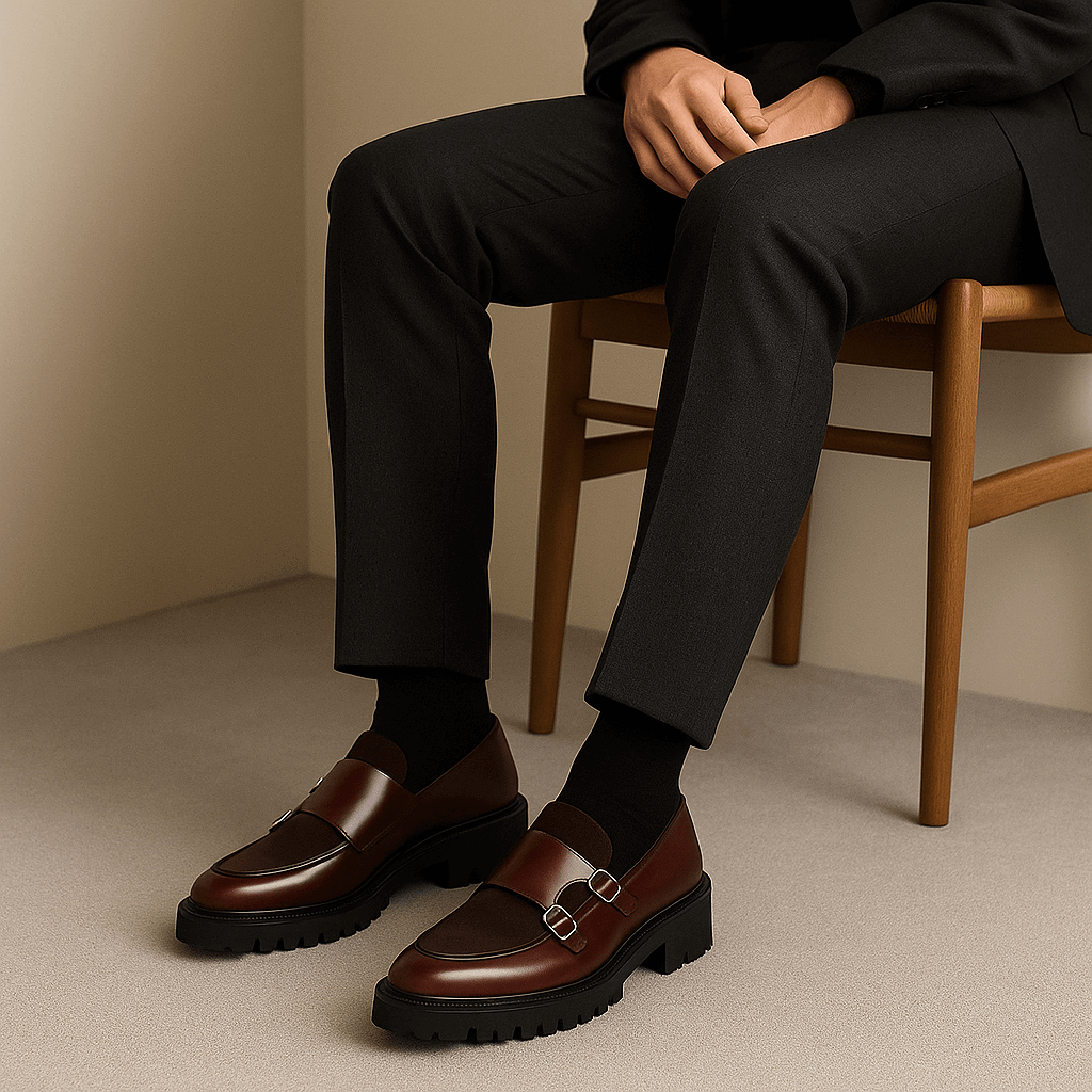 Men’s Monk Strap Loafers – Stylish Dress Shoes for Any Occasion