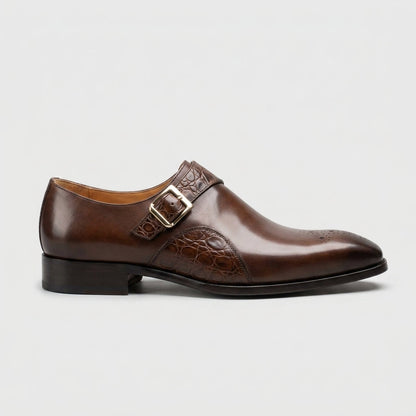 Men's Monk Strap Shoes Buckle Closure Smart Casual