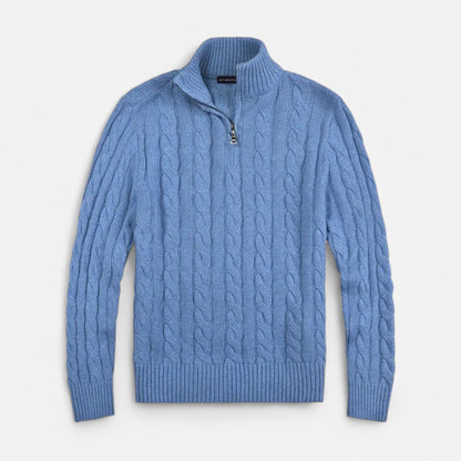 Men’s Open-Front Sweater with Stitch Detail – Ideal for Layering