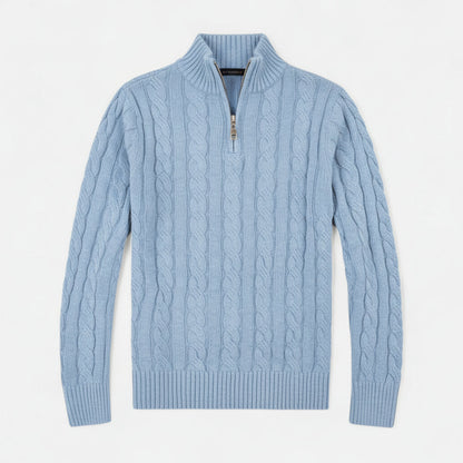 Men’s Open-Front Sweater with Stitch Detail – Ideal for Layering