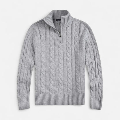 Men’s Open-Front Sweater with Stitch Detail – Ideal for Layering