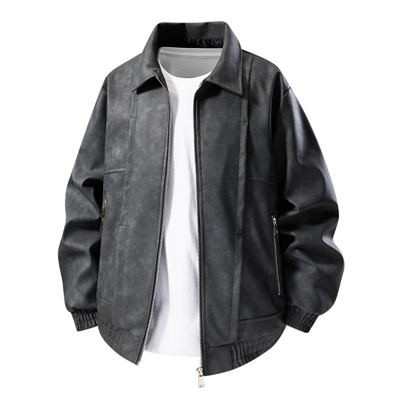 Men's Oversized Bomber Jacket | Zip Up & Elastic Cuff