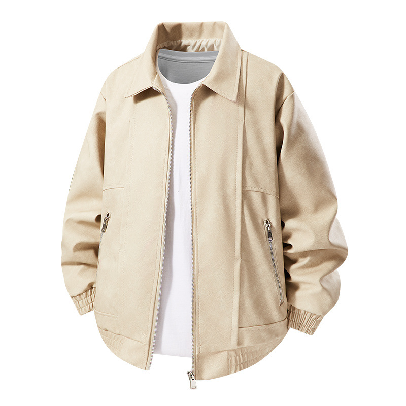 Men's Oversized Bomber Jacket | Zip Up & Elastic Cuff