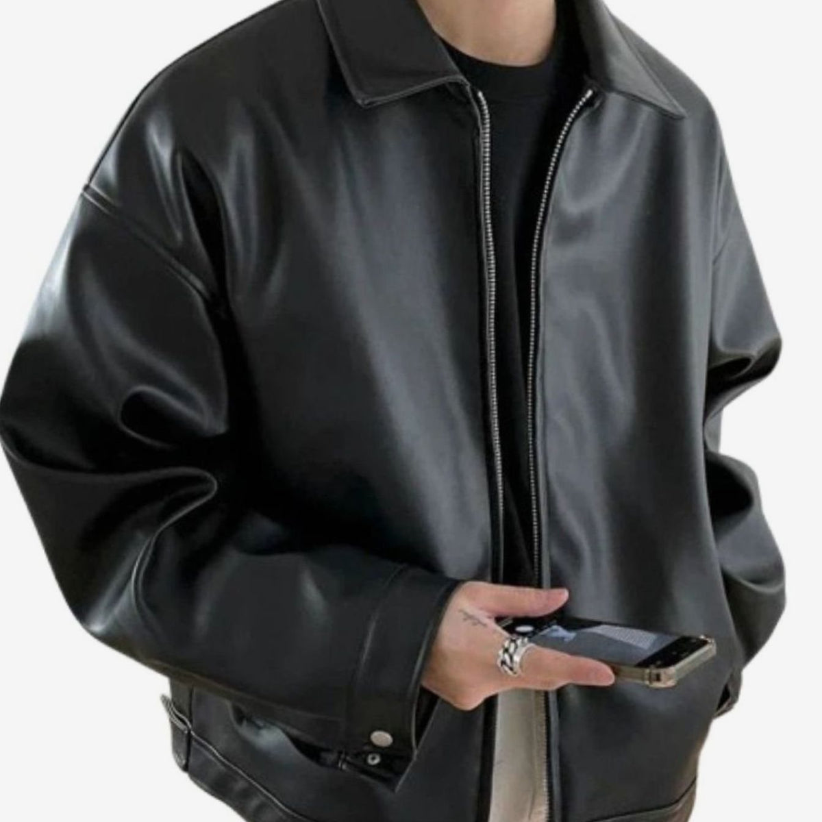 Men's Oversized Bomber Jacket | Zip-Up Streetwear Style