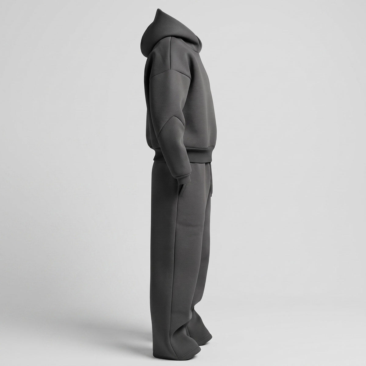 Men's Oversized Tracksuit Set Hooded Drawstring Sweatpants