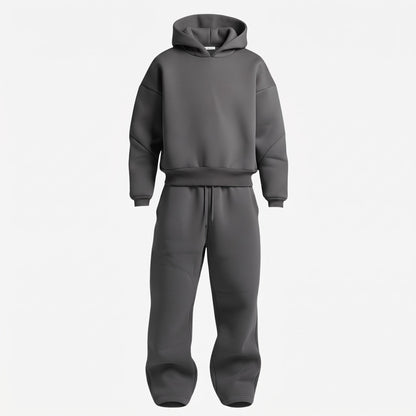 Men's Oversized Tracksuit Set Hooded Drawstring Sweatpants