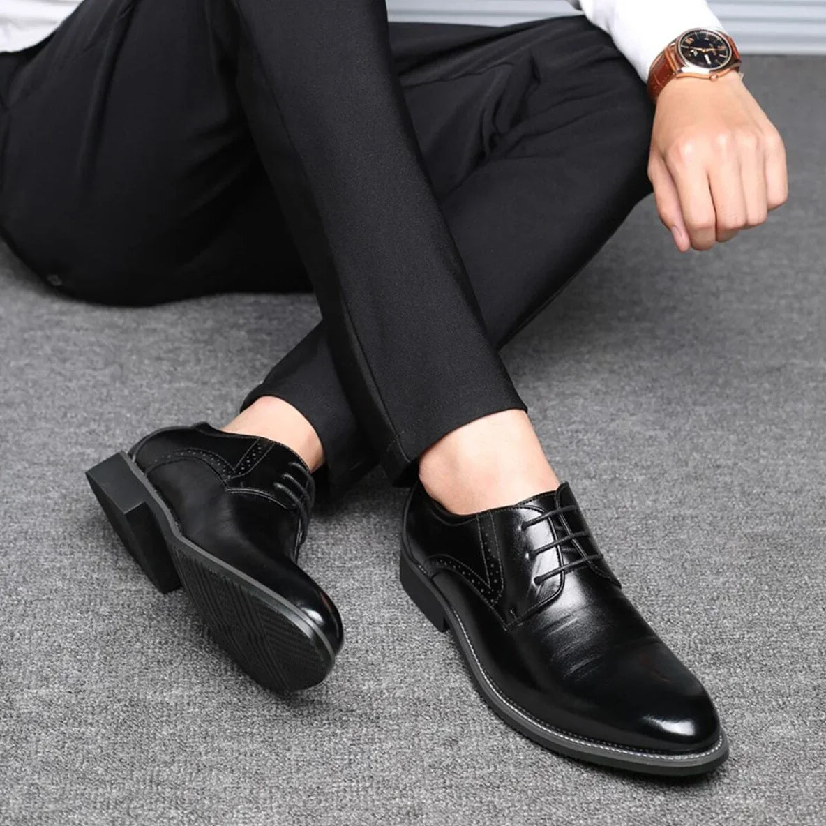 Men’s Brogue Oxford Dress Shoes for Formal Events