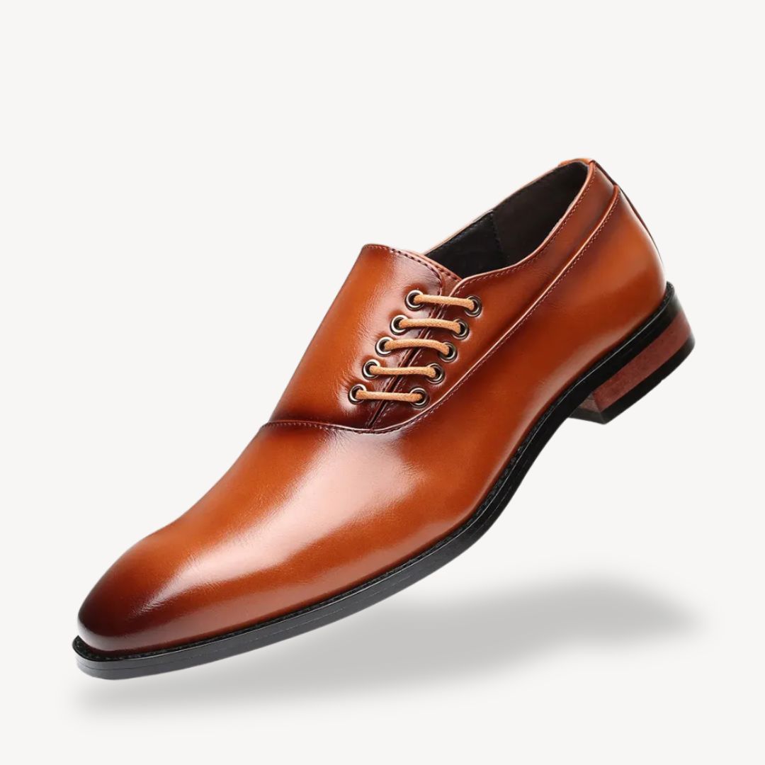 Men's Oxford Dress Shoes - Stylish Pointed Toe Lace-Up for Formal Events