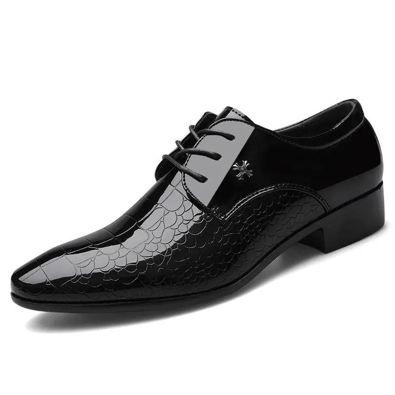Men’s Patent Oxford Dress Shoes – Stylish Lace-Up Formal Footwear for Special Occasions