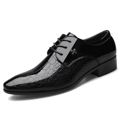 Men’s Patent Oxford Dress Shoes – Stylish Lace-Up Formal Footwear for Special Occasions