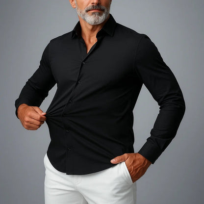 Men's Polo Button-Down Shirt | Stretch Slim Fit
