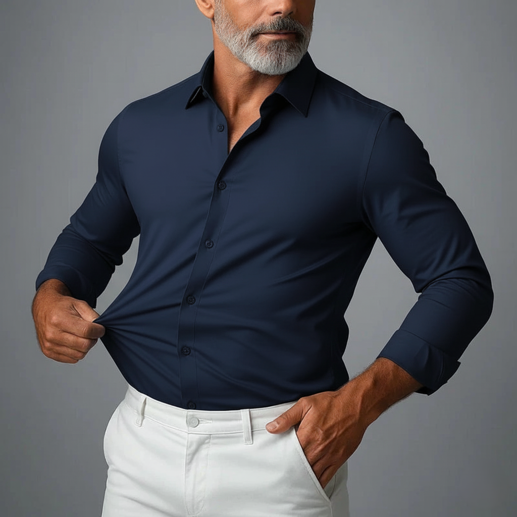 Men's Polo Button-Down Shirt | Stretch Slim Fit