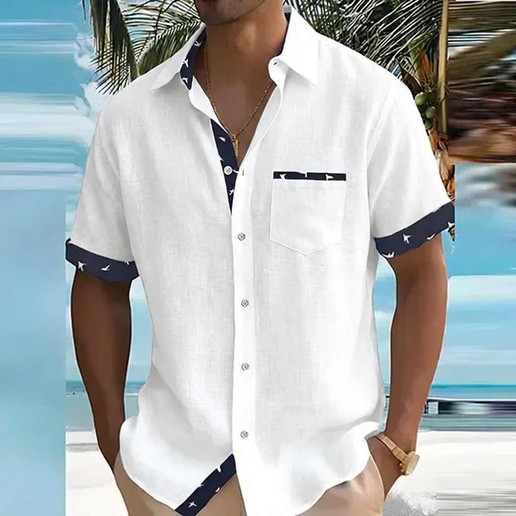 Men's Polo | Contrast Trim Short Sleeve & Breathable Summer Shirt