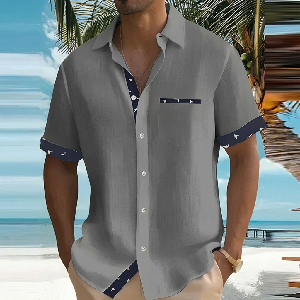 Men's Polo | Contrast Trim Short Sleeve & Breathable Summer Shirt