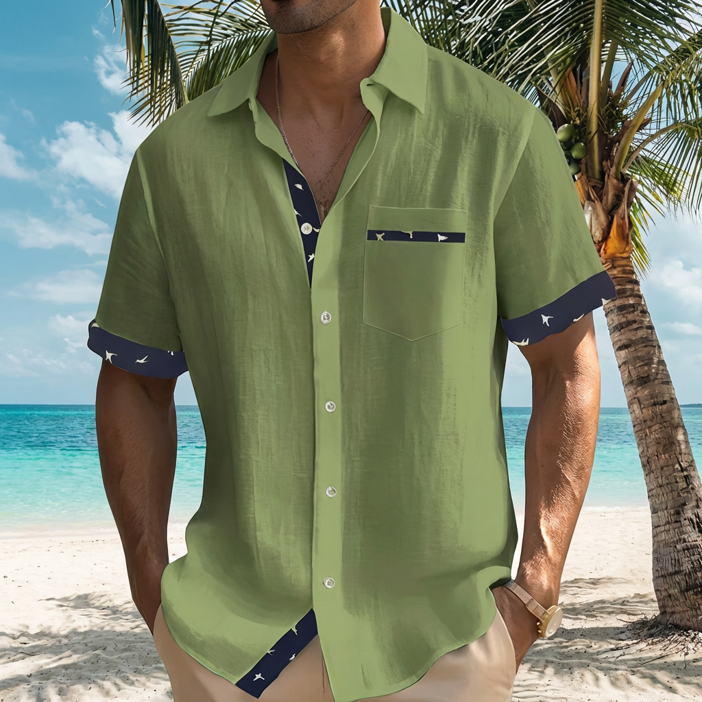 Men's Polo | Contrast Trim Short Sleeve & Breathable Summer Shirt