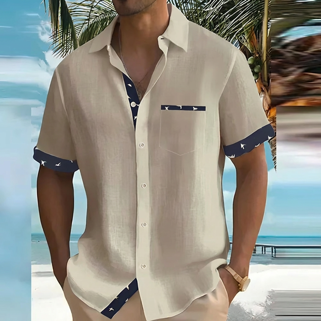Men's Polo | Contrast Trim Short Sleeve & Breathable Summer Shirt