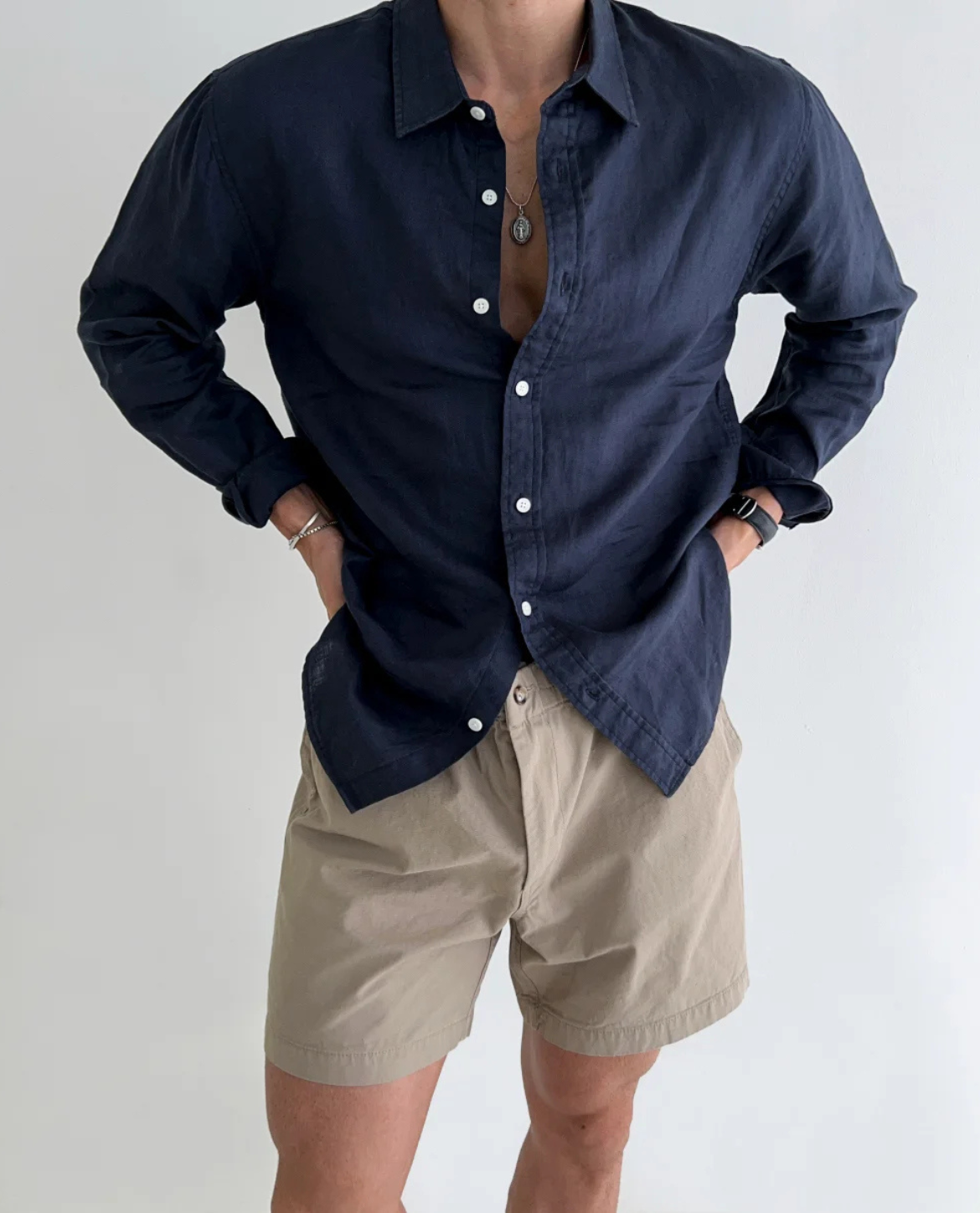 Men's Polo Linen Shirt | Relaxed Fit Breathable & Lightweight Summer