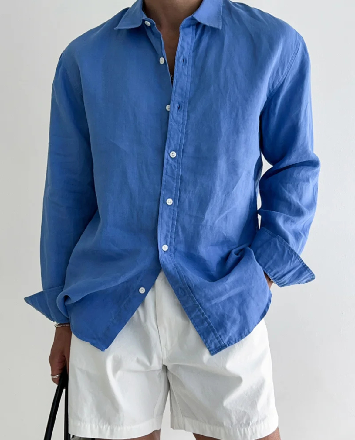 Men's Polo Linen Shirt | Relaxed Fit Breathable & Lightweight Summer