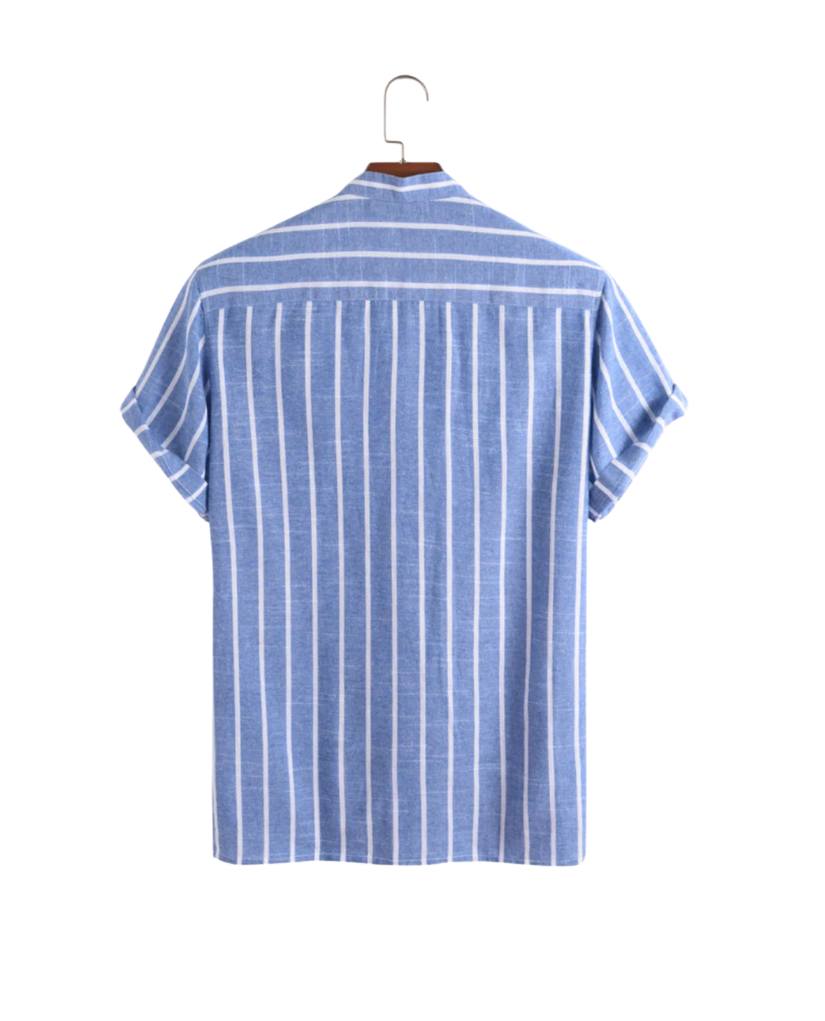 Men's Polo Shirt | Striped Band Collar Relaxed Fit & Breathable Summer