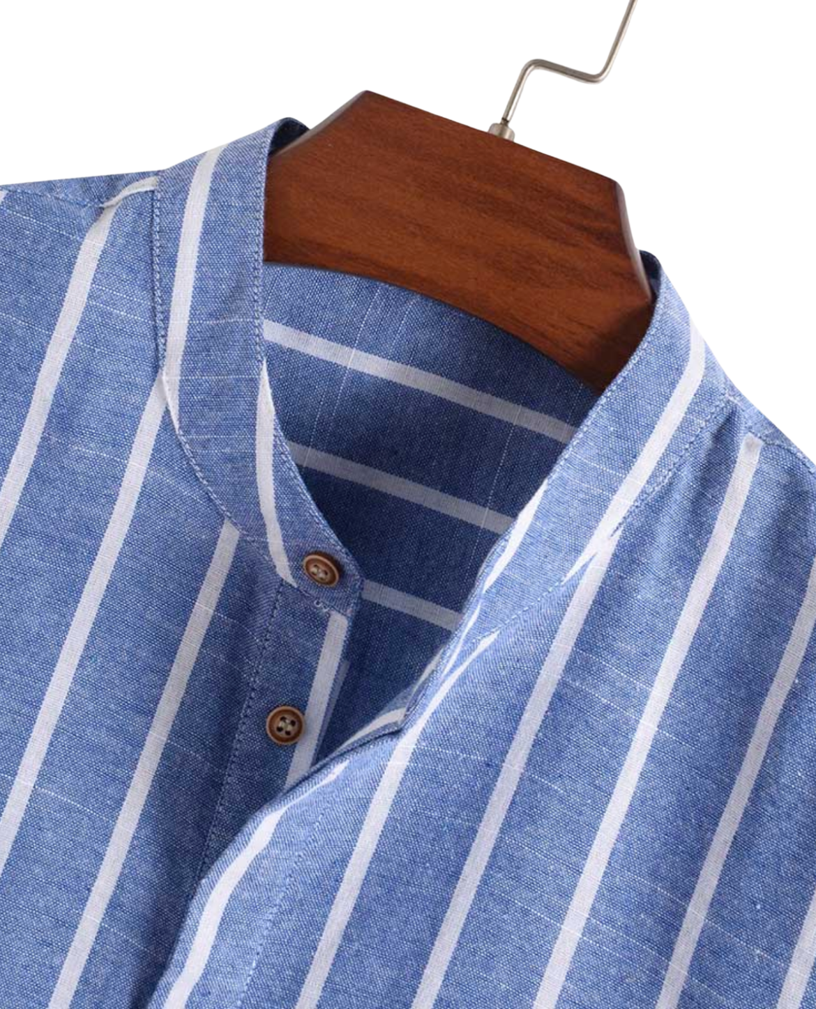 Men's Polo Shirt | Striped Band Collar Relaxed Fit & Breathable Summer