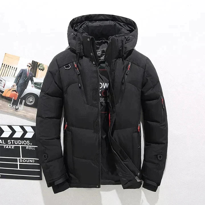Men's Puffer Jacket | Hooded & Quilted Design
