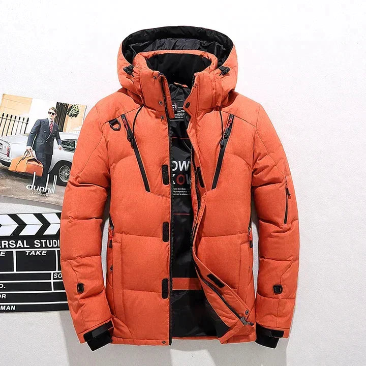Men's Puffer Jacket | Hooded & Quilted Design