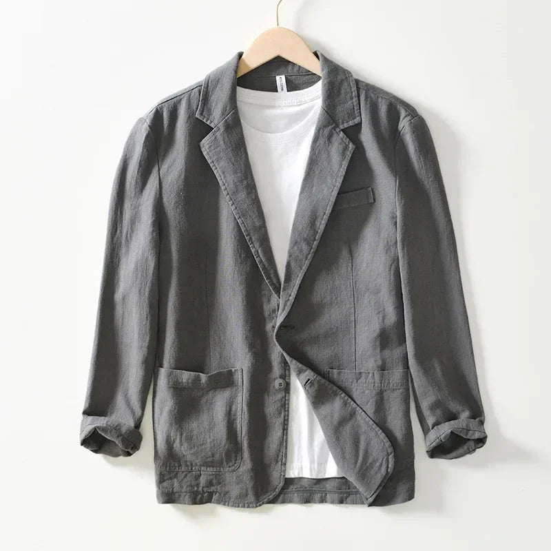 Men's Linen Blazer for Smart-Casual Events