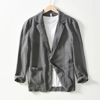 Men's Linen Blazer for Smart-Casual Events