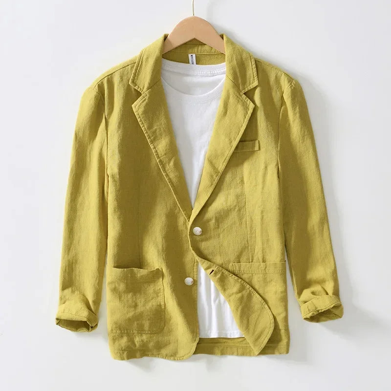 Men's Linen Blazer for Smart-Casual Events
