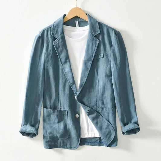Men's Linen Blazer for Smart-Casual Events
