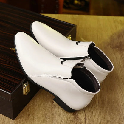 Men's Retro Ankle Boots - Stylish Polished Dress Shoes for Any Occasion