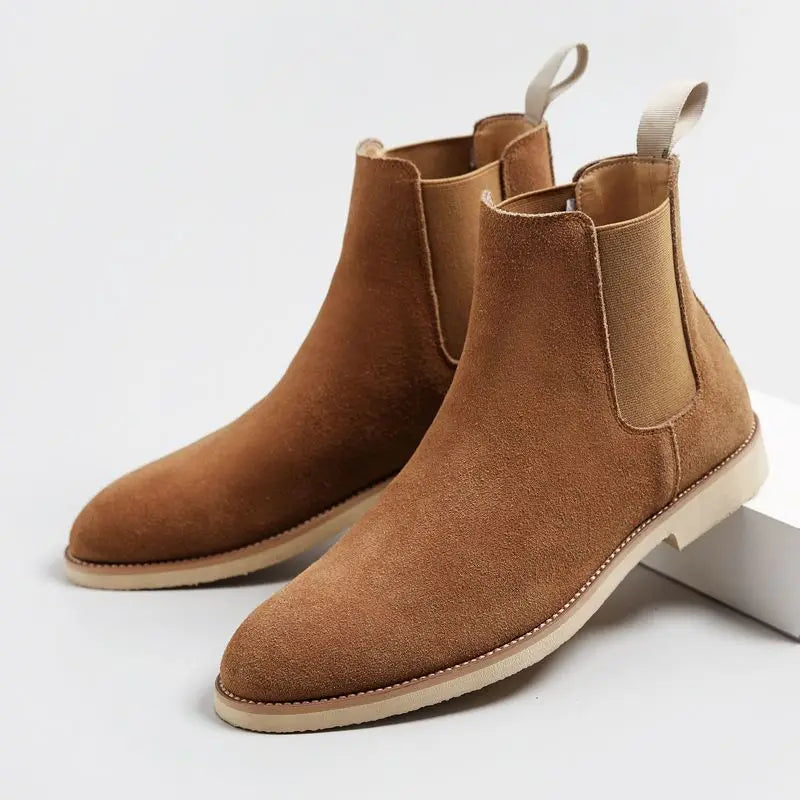 Men’s Retro Chelsea Boots - Stylish Medium-High Ankle Design for Any Occasion