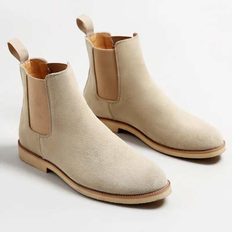 Men’s Retro Chelsea Boots - Stylish Medium-High Ankle Design for Any Occasion