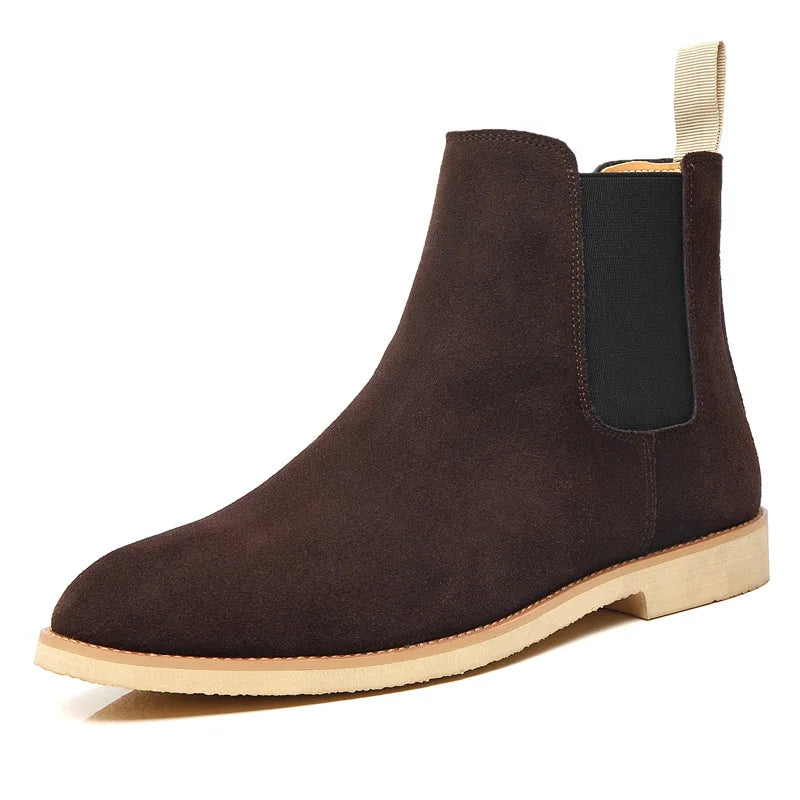 Men’s Retro Chelsea Boots - Stylish Medium-High Ankle Design for Any Occasion