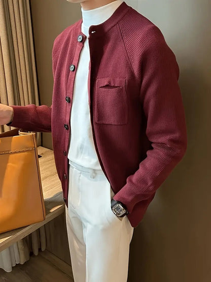 Men's Ribbed Cardigan Sweater - Cozy Knit for Any Occasion