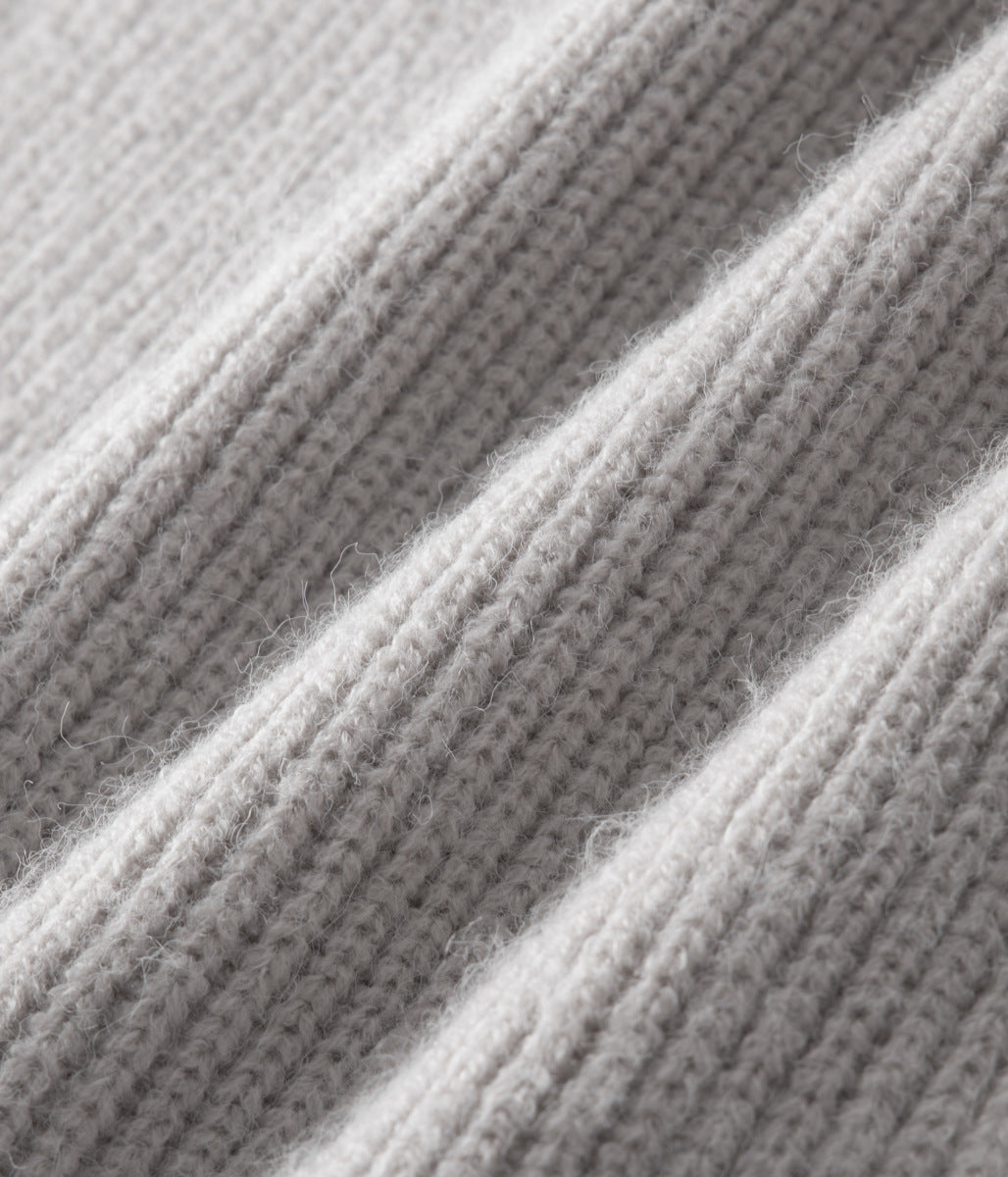Men's Ribbed Funnel Neck Cardigan for Stylish Layering