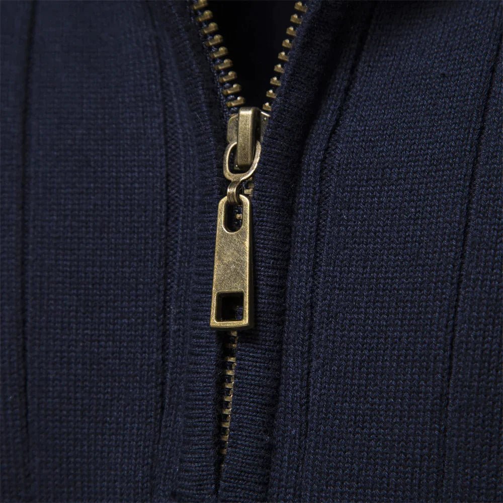 Men's Ribbed Mock Neck Half Zip Sweater for All Occasions