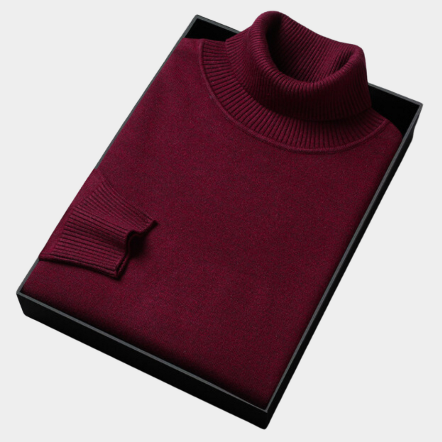 Men's Roll Neck Polo Sweater for Smart Casual & Evening Wear