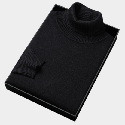 Men's Roll Neck Polo Sweater for Smart Casual & Evening Wear